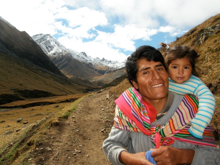 Anacleto con su hija Dorita. Creo que esta es la mejor foto del viaje.