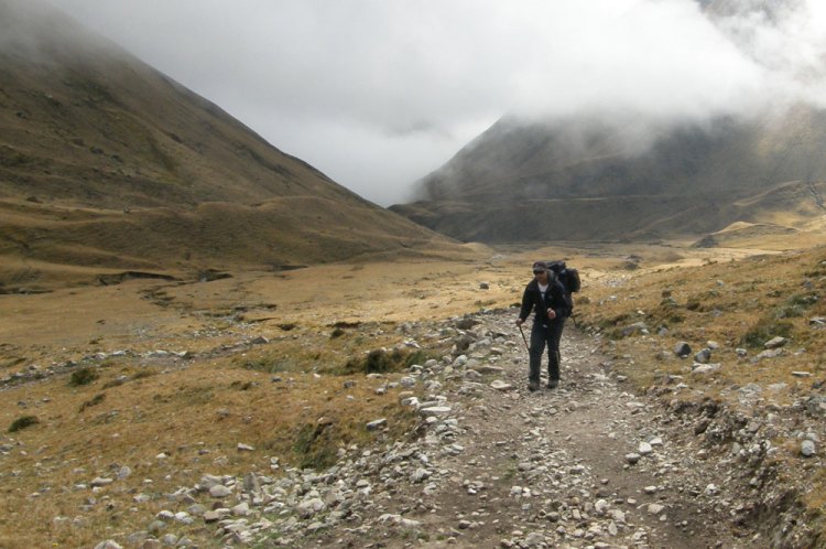 Sufriendo la primera parte de la última sección de la subida