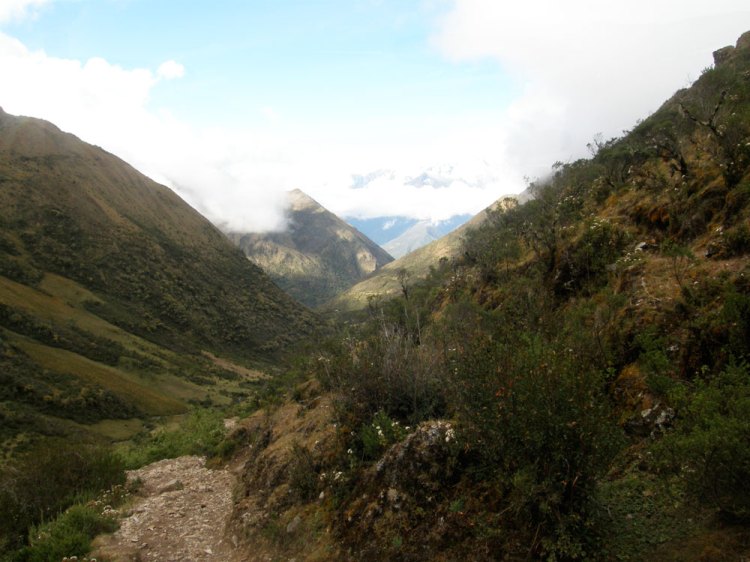 Vista del Valle de Totora luego de bajar unos minutos abra